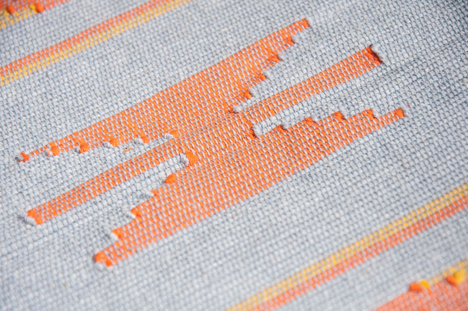 Feel woven table mat / placemat / woven placemat / Boho ethnic style meal mat - African color daka weaving - Place Mats & Dining Décor - Cotton & Hemp Gray