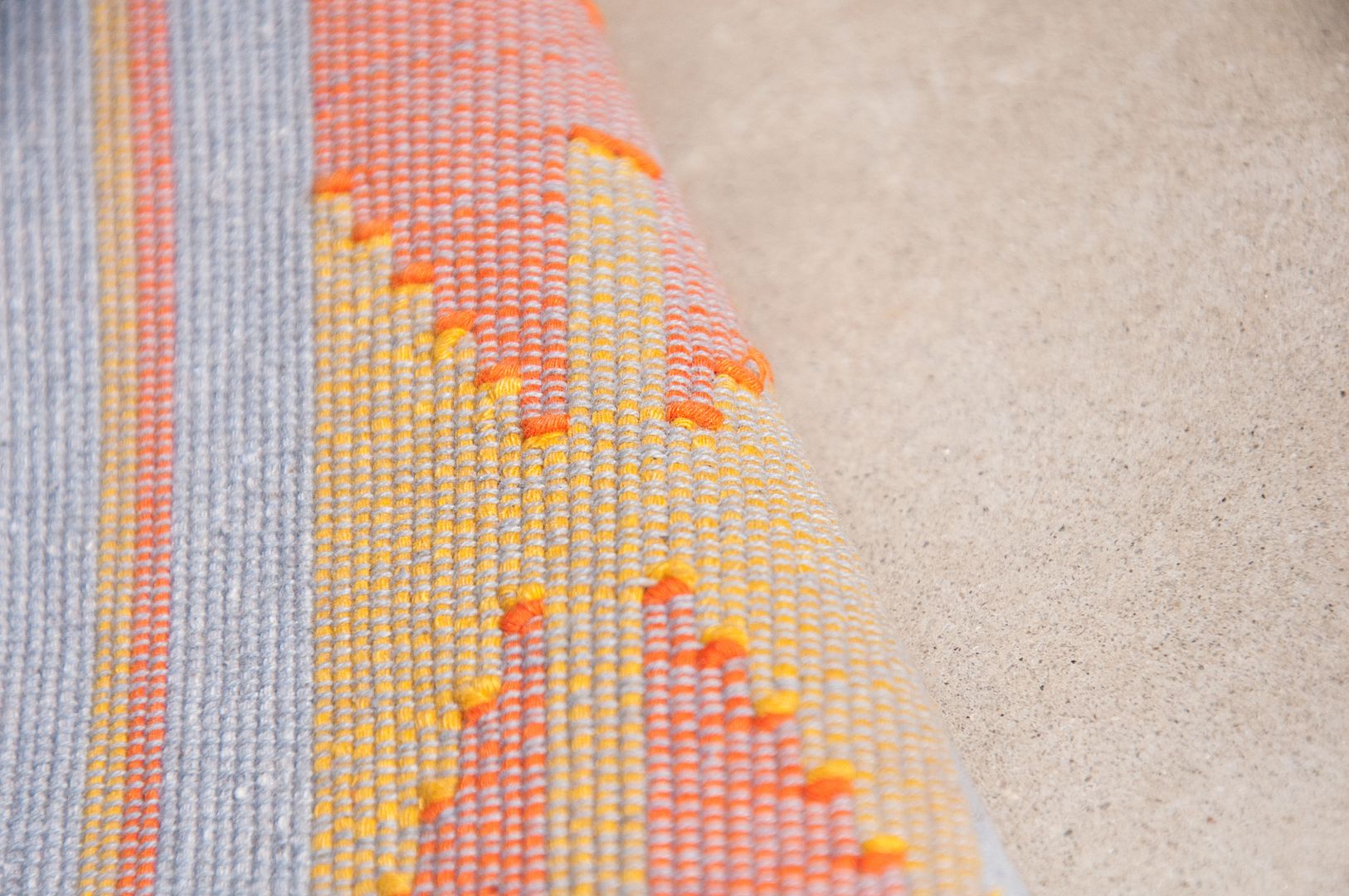 Feel woven table mat / placemat / woven placemat / Boho ethnic style meal mat - African color daka weaving - Place Mats & Dining Décor - Cotton & Hemp Gray