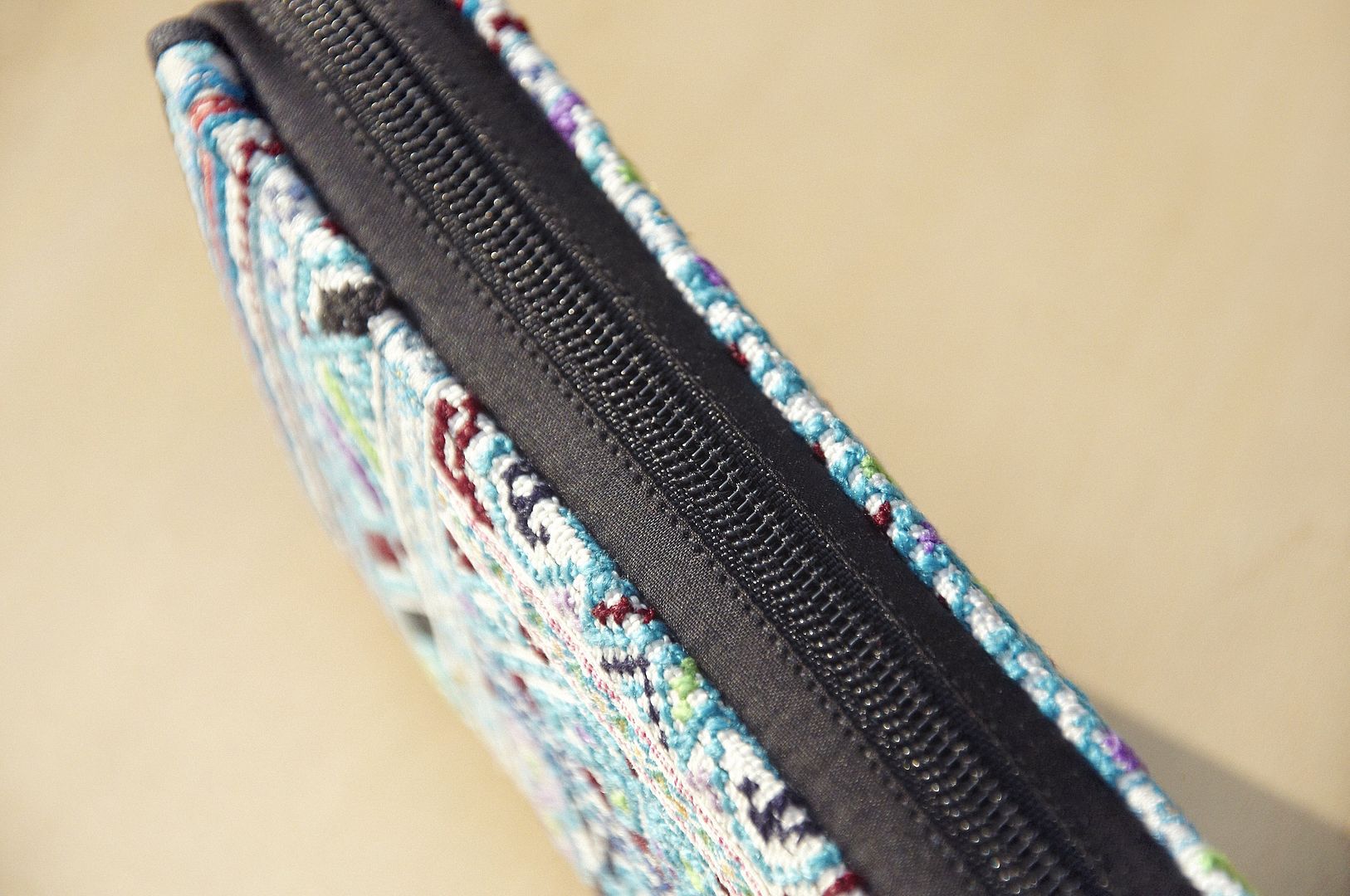 クリスマスギフトの為替市場は、綿の財布/手刺繍の長いフォルダ/長財布/財布/財布大容量に制限 - スカイブルーの風のクロスが東欧ステッチ - 財布 - コットン・麻 ブルー