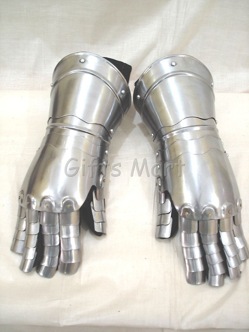 Medieval Knight Gauntlets Functional Armor Gloves Re-enactment Role ...