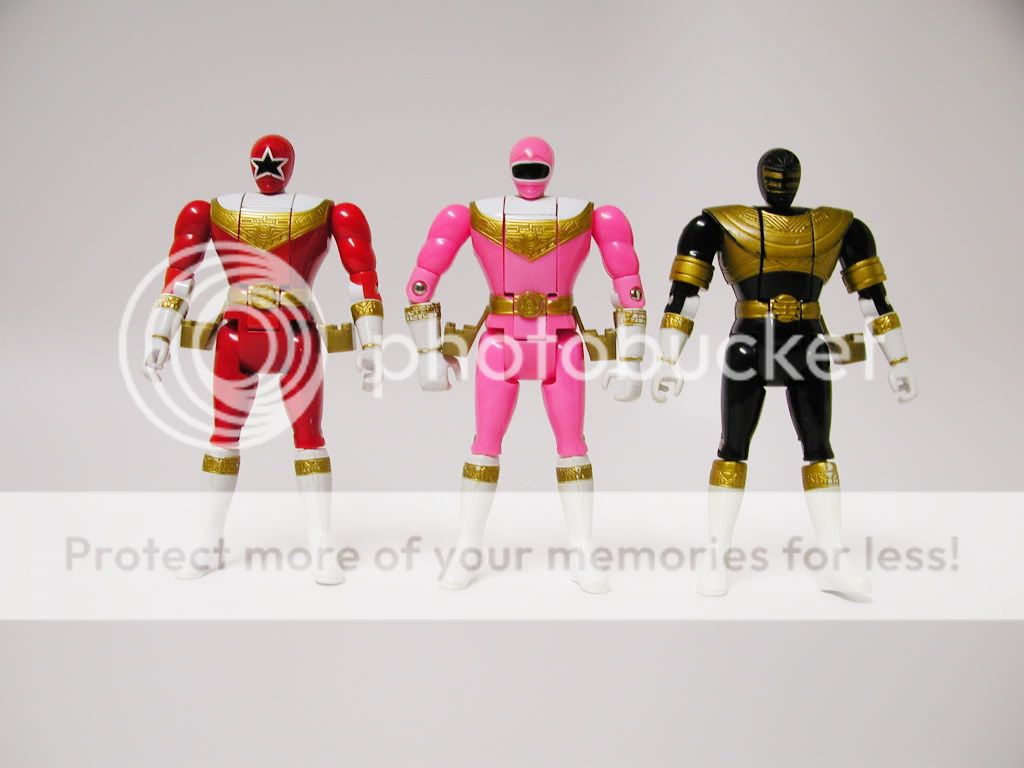 All 6 Auto Morphin Power Rangers Zeo Action Figures Flip Heads 